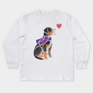 Watercolour Greater Swiss Mountain Dog Kids Long Sleeve T-Shirt